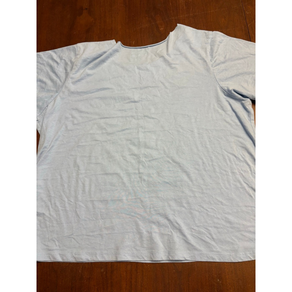 Disney Winnie the Pooh Upcycled Cut Neck Graphic Tee XXL Light Blue Piglet Tigge - Picture 2 of 5